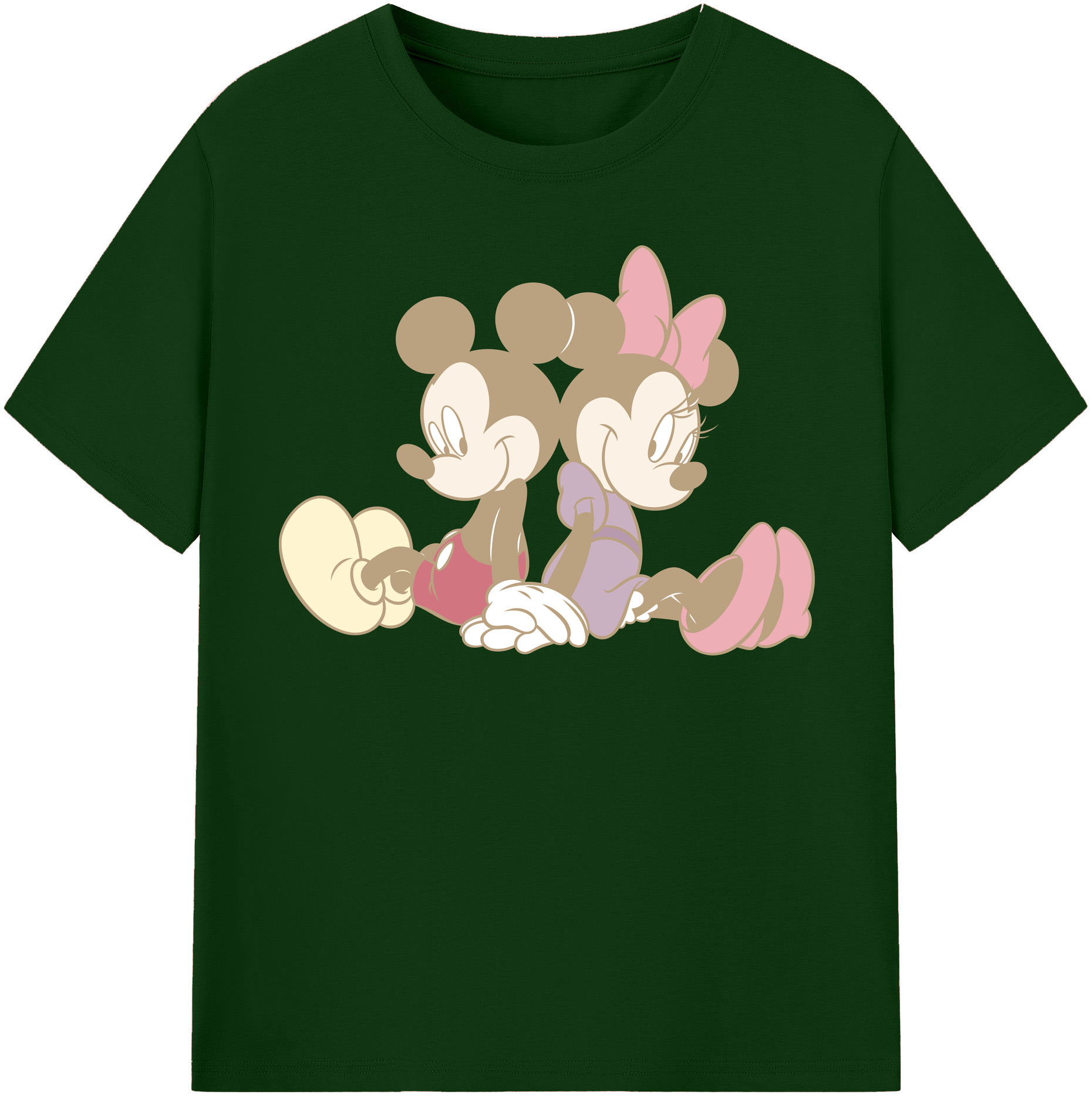 （画像用） ミッキーマウス Mickey Mouse 綿100％半袖Tシャツ（フロントプリント）